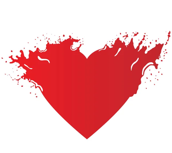 Una Imagen Corazón Color Rojo Una Forma Inusual Vector Aislado — Vector de stock