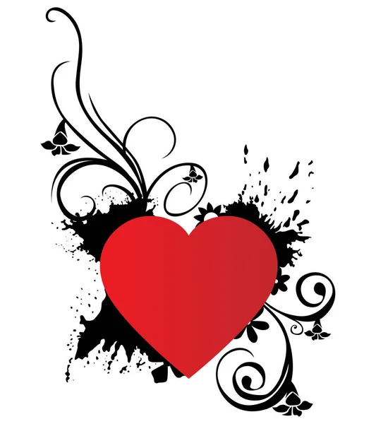Изображение Сердца Красного Цвета Необычной Формы Вектор Изолирован Белом Фоне — стоковый вектор
