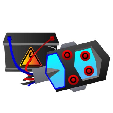 Koyu renklerde bir robot kafası bir görüntü, mekanize kafa, cyberpunk