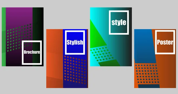 Zestaw nowoczesnych abstrakcyjnych Cover Design. Okładka projekt szablonu prezentacji dekoracji, broszura, katalog, plakat, książka, magazyn etc. — Wektor stockowy