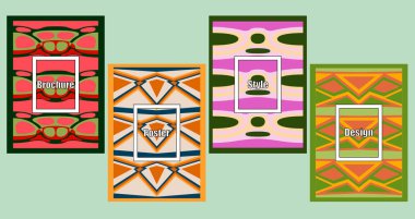 Modern soyut Kapak Tasarımı bir dizi . Dekorasyon sunumu, broşür, katalog, poster, kitap, dergi vb için Kapak Tasarım şablonu.