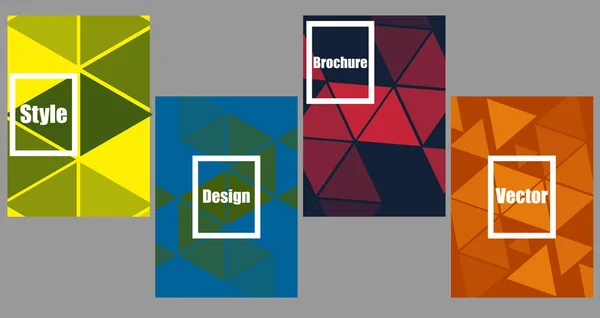 Eine Reihe moderner abstrakter Coverdesigns. Cover-Design-Vorlage für die Dekoration Präsentation, Broschüre, Katalog, Poster, Buch, Magazin usw.. — Stockvektor