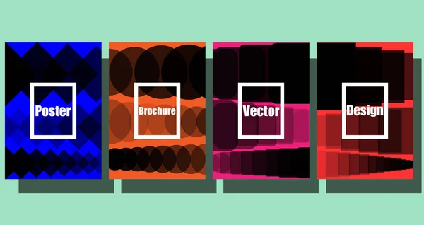 Eine Reihe moderner abstrakter Coverdesigns. Cover-Design-Vorlage für die Dekoration Präsentation, Broschüre, Katalog, Poster, Buch, Magazin usw.. — Stockvektor