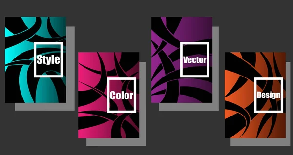 A set of modern abstract Cover Design . Cover Design template for the decoration presentation, brochure, catalog, poster, book, magazine etc. — Stock Vector