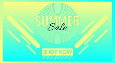 Yaz mevsimlik indirim promosyonu için basit soyut degrade arka plan.