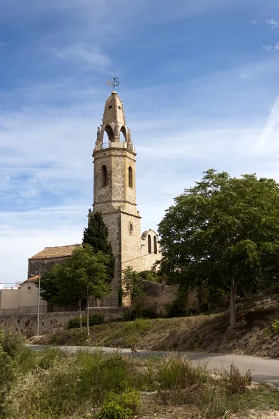 カトリック教会のサン ジャウマ広場 Creixell コスタ ドラーダ タラゴナ スペイン — ストック写真