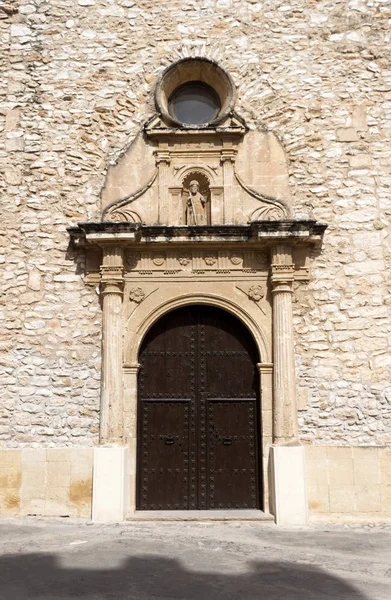 Vchodové Dveře Kostela Sant Jaume Městě Creixell Costa Dorada Tarragona — Stock fotografie