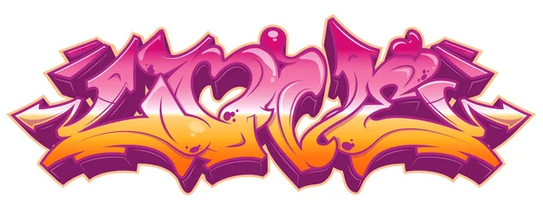 Mot Amour Dans Style Graffiti Lisible Dans Des Couleurs Vives — Image vectorielle