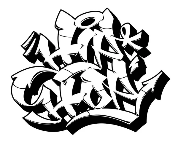 Хип-хоп в стиле граффити . — стоковый вектор