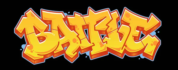 Batalla estilo graffiti letras — Vector de stock