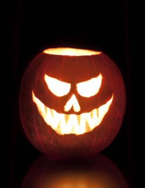 Korkunç ışık Jack O Fener Cadılar Bayramı balkabağı