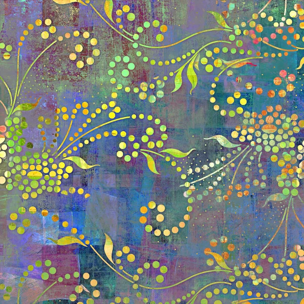 Fondo Textura Vintage Fondo Patrón Floral Arte Moderno —  Fotos de Stock