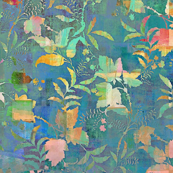 Fundo Textura Vintage Fundo Padrão Floral Arte Moderna — Fotografia de Stock