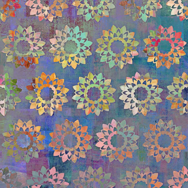 Fondo Textura Vintage Fondo Patrón Floral Arte Moderno —  Fotos de Stock