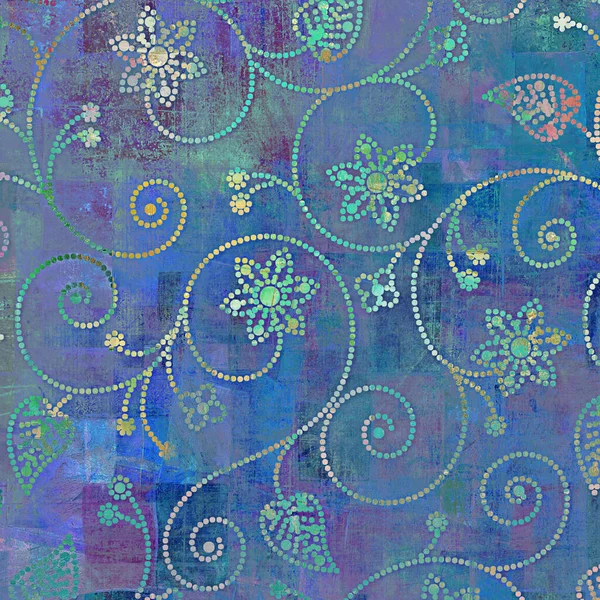 Fondo Textura Vintage Fondo Patrón Floral Arte Moderno —  Fotos de Stock