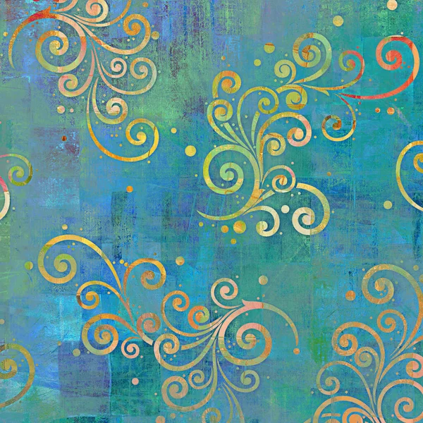 Fondo Textura Vintage Fondo Patrón Floral Arte Moderno —  Fotos de Stock