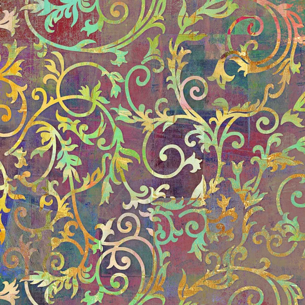 Texture Vintage Sfondo Motivo Floreale Sfondo Art Design — Foto Stock