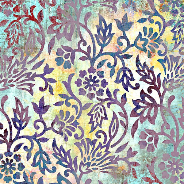 Vintage Textur Hintergrund Blumenmuster Hintergrund Grunge Textur Hintergrund — Stockfoto