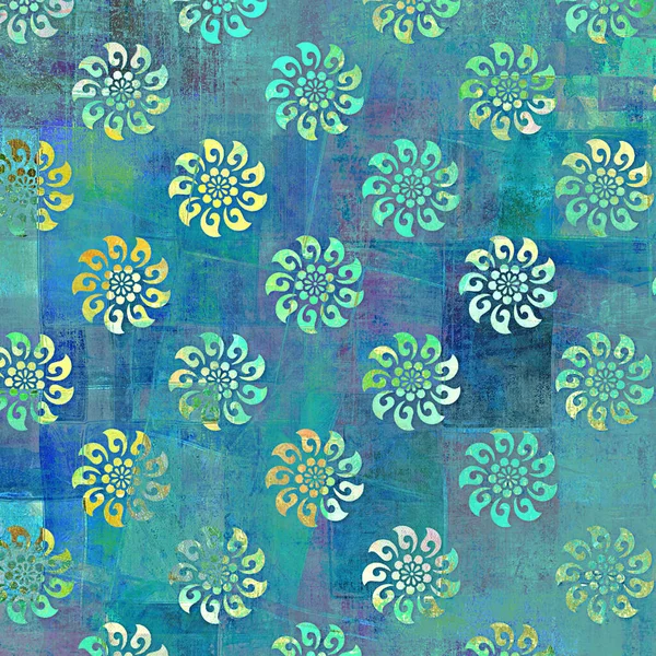 Fondo Textura Vintage Fondo Patrón Floral Diseño Arte —  Fotos de Stock