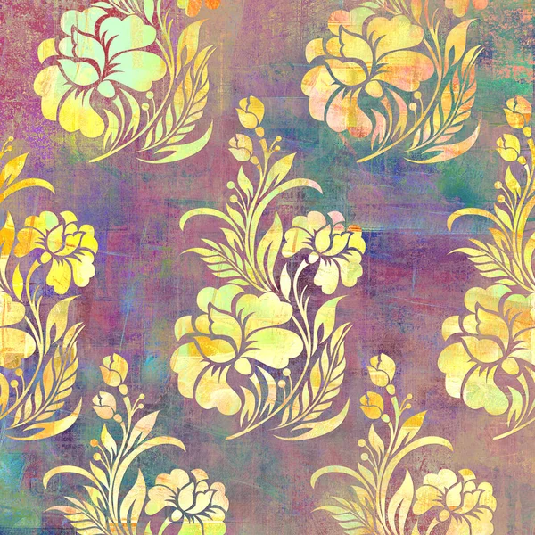 Grunge Textur Hintergrund Blumenmuster Hintergrund Kunst Design — Stockfoto