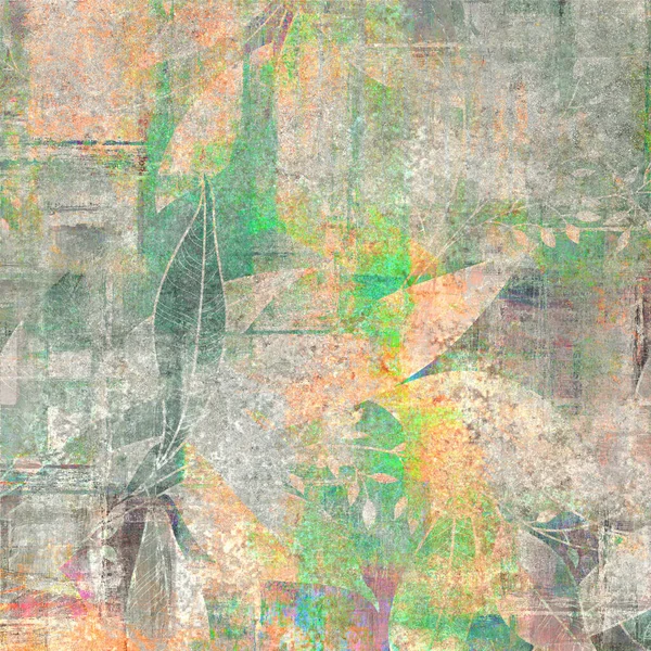 Grunge Textur Hintergrund Blumenmuster Hintergrund Kunst Design — Stockfoto