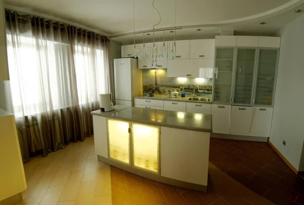 interior of a modern kitchen with appliances