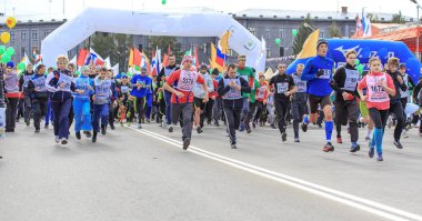 Sibirya Uluslararası Maratonu toplu çıkış