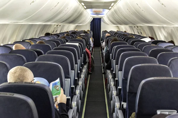 Cabina Para Pasajeros Del Airbus — Foto de Stock