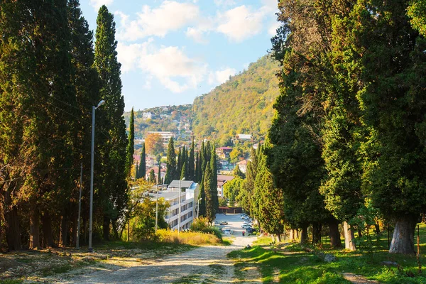 Abchazja Nowy Atos Stare Piękne Wiecznie Zielone Miasto Mnóstwem Atrakcji — Zdjęcie stockowe