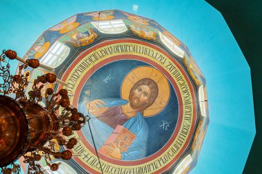 Bolşekulachye erkek manastırındaki kilise, Omsk bölgesi, Sibirya, Rusya