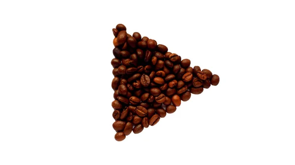 咖啡在白色背景的戏剧图标的形式 — 图库照片