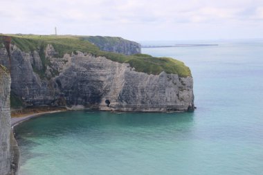 Fransa Normandy Etretat Haziran 2014 görünümü