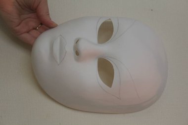 Sanat, sanatçı, sanat Beyaz maskeli maske
