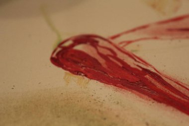 taslak, anahat, biber, biber, biber, kırmızı, Kızıl, kırmızıya çizme. pastel, boya kalemi