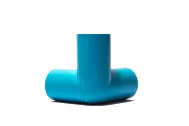 Beyaz arka plan üzerinde izole Pvc tee
