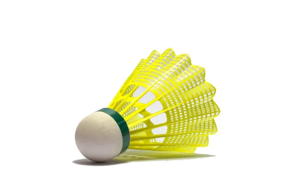 Shuttlecock Batminton Isolado Fundo Escrever — Fotografia de Stock