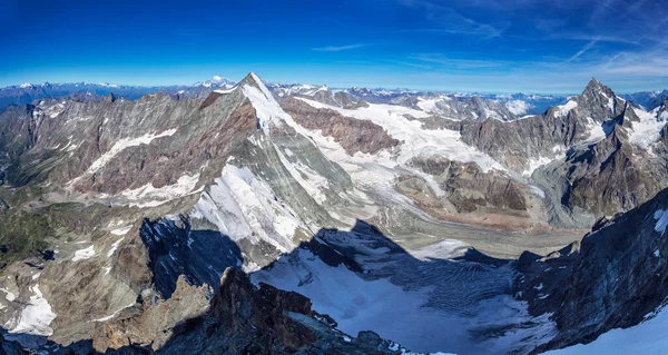 Alpino Bela Paisagem Vista Panorâmica Sobre Picos Alpes Geleira Altura — Fotografia de Stock