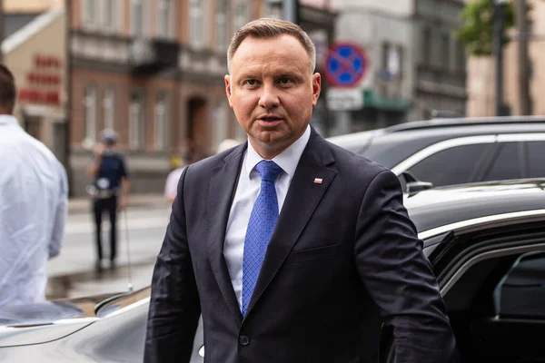 Radom Polonia 2020 Andrzej Duda Presidente Polaco Visita Radom — Foto de Stock