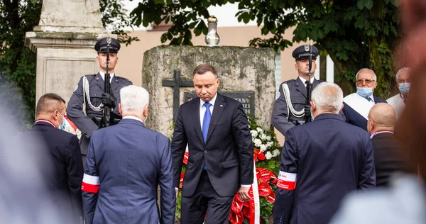 Andrzej Duda Presidente Polaco Visita Radom Radom Polonia 2020 — Foto de Stock
