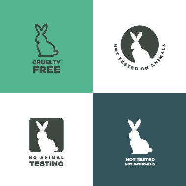 Bir tavşan ile simgelerin hayvan gaddarlık ücretsiz bir sembolü olarak ayarlayın. Hiçbir hayvan hayvanlar üzerinde test edilmemiş bunny simgeler başlıklar zulüm ücretsiz,