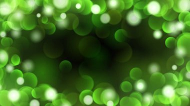 Koyu arka plan yeşil renkler bokeh etkileri ile