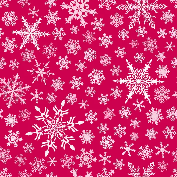 Christmas Seamless Pattern Snowflakes White Purple Background — Stock Vector