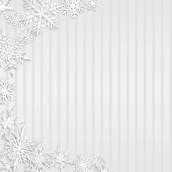 Illustration Noël Avec Demi Cercle Gros Flocons Neige Blancs Avec — Image vectorielle