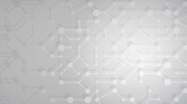 Beyaz gri arka plan üzerinde gölgeler ile çizgiler ve noktalar bağlayan soyut gösteren resim