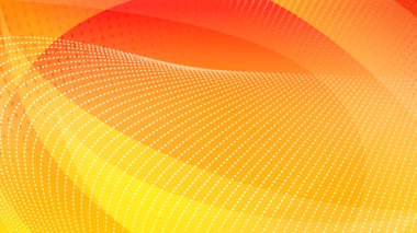 Eğimli yüzeyler ve yarı ton noktaları sarı ve turuncu renklerde arka plan