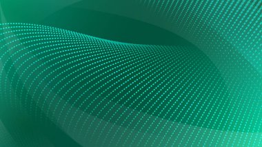 Eğimli yüzeyler ve yarı ton noktaları turkuaz renklerde arka plan