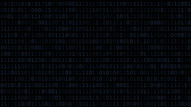 Sıfırlar ve birler koyu mavi renklerde arka plan