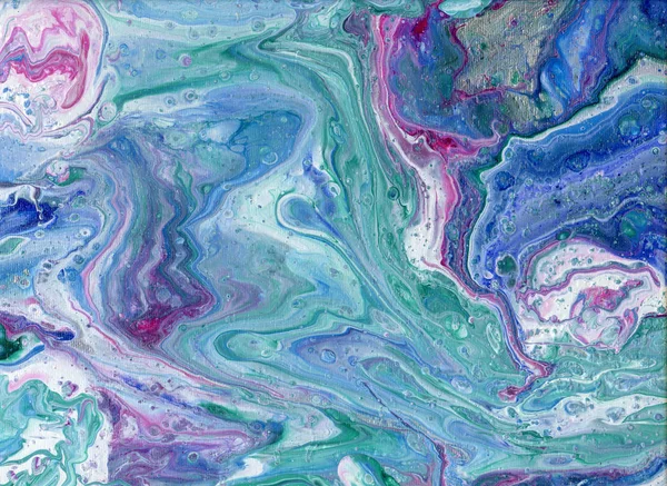 Abstract Colorful Background Fluid Acrylic Pour Painting — Stock Photo, Image