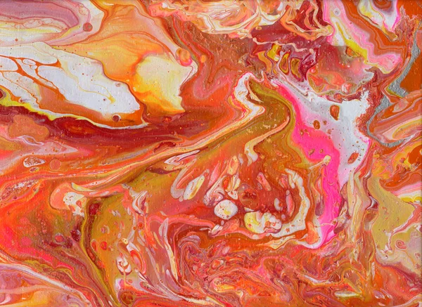 Abstract Colorful Background Fluid Acrylic Pour Painting — Stock Photo, Image