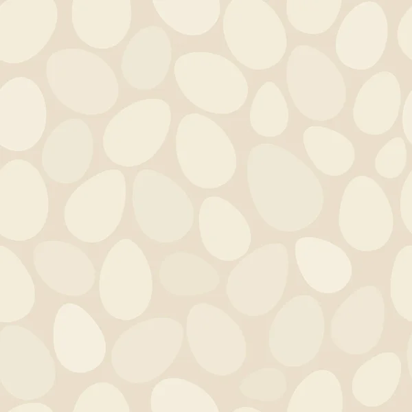 Seamless Pattern Silhouettes Easter Eggs Beige Background — Stock Vector